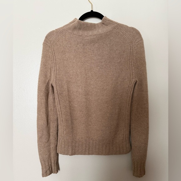Alpaca and merino wool blend Women's Tan Sweater - Picture 2 of 5